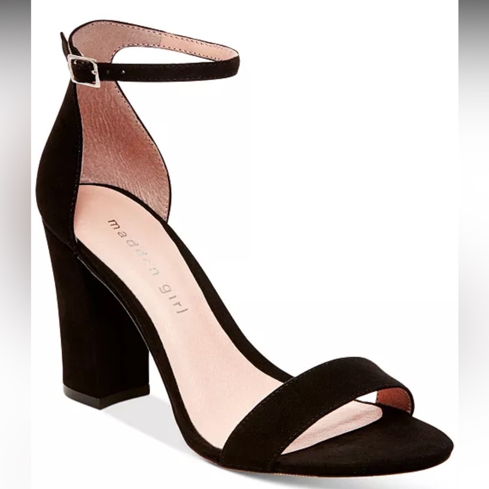 2/$50 🌈 EUC Madden Girl Beella Two-Piece Block Heel Sandals - Black, Size 7